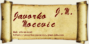 Javorko Močević vizit kartica